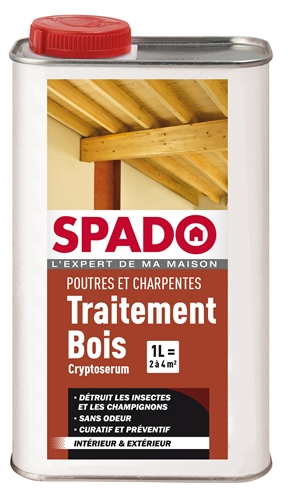 Nappe Bois Et Chiffon : Spado traitement du bois cryptoserum 1l Nappe Bois Et Chiffon : Spado traitement du bois cryptoserum 1l