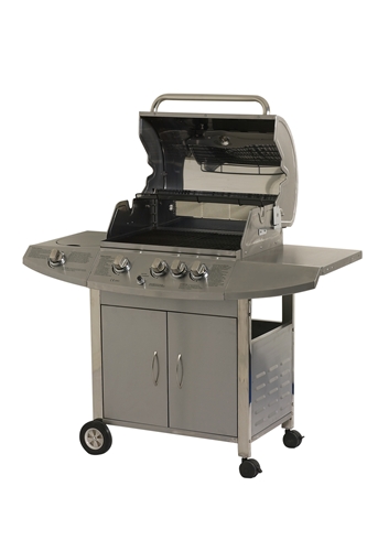 barbecue gaz inox avec rotissoire