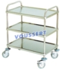 CHARIOT de service INOX 3 plateaux