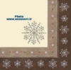 Serviette Dunilin non tisse Cristal chocolat 40 x 40 cm colis de 600
