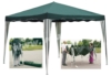 Tonnelle pliante 3 x 3 m verte aluminium acier polyester Scotchgard