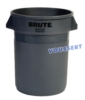 Conteneur Brute Rubbermaid rond 121 Litres gris
