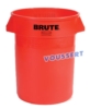 Conteneur Brute Rubbermaid rond 121 Litres rouge