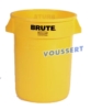 Conteneur Brute Rubbermaid rond 121 Litres jaune