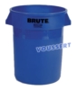 Conteneur Brute Rubbermaid rond 121 Litres bleu