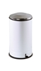 Poubelle a pedale 80 litres acier epoxy blanc