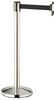 Barriere de delimitation a ceinture retractable sur socle inox