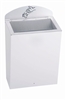 Poubelle murale Rossignol 50 L acier époxy blanche Aquarella