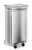Poubelle cuisine inox HACCP carénée 100 litres