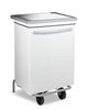Poubelle cuisine blanche HACCP carénée 70 litres