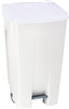 Poubelle mobile a pedale 120 L blanc