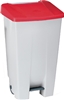 Poubelle mobile a pedale 120 L rouge