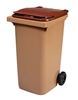 Conteneur à déchets 240 litres beige marron