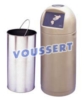 Poubelle Rossignol Cyvomax beige poubelle obus avec cendrier