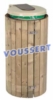 Collecteur poubelle bois mural beige