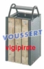 Poubelle exterieure OREE Bois Résineux/Métal 50 Litres