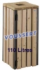 Poubelle exterieure BOIS Eden 110 litres carrée