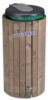 Poubelle exterieure Collecteur BOIS Gris manganese sur poteau
