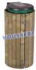 Poubelle extérieure Collecteur BOIS gris manganèse mural
