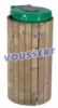 Poubelle extérieure COLLECTEUR BOIS mural vert