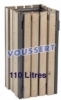 Corbeille BOIS Eden 110 litres carrée SANS couvercle