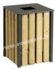 Poubelle bois exterieure Rossignol 50 L carree