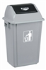 Poubelle Rossignol 60 L gris avec trappes