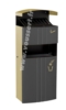 Cendrier poubelle exterieur mural Rossignol champagne gris 2L 15L