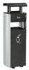 Cendrier exterieur Rossignol 6 L corbeille 30 L gris manganese
