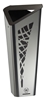 Poubelle exterieur design Rossignol 70 L chrome Piaza