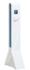 Cendrier exterieur Rossignol 5 L sur pieds blanc bleu
