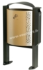 Poubelle exterieure Rossignol Arkea sur pied champagne 40 L cendrier