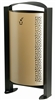 Poubelle exterieure Rossignol Arkea sur pied champagne 60 L