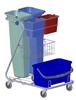 Chariot de menage lavage Z hospitalier méthode Imprégnation panier