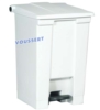 Poubelle Rubbermaid a pedale 45,4 litres blanc