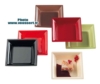 Assiette square 167 Rouge paquet de 12