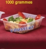 Barquette plastique standard 1000 grammes colis de 750