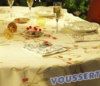 Nappe papier rouleau Noèl gui ivoire intissé 1,20 m x 25 m