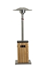 Parasol chauffant Favex Cosybois classic gaz en inox et bois