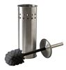 Balayette wc inox brossé à poser avec support