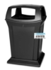 Poubelle conteneur Ranger 170 L Rubbermaid 4 ouvertures noir