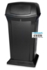 Poubelle conteneur Ranger 246 L Rubbermaid 2 clapets NOIR