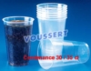 Verre jetable translucide bières et jus de fruis 30 cl colis de 1000