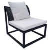 Fauteuil médian Brazilla en resine tressee