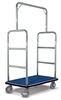 Chariot hotel etage chrome tapis bleu