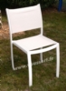 Fauteuil de jardin aluminium Aurora toile gris perle