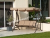 Balancelle de jardin 3 places Miami assise textilène champagne