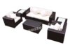 Canapé resine tressee Kaiman croco chocolat
