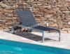 Bain de soleil aluminium design textilene chaise longue aluminium pro