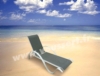 Bain de soleil aluminium textilene empilable gris noir